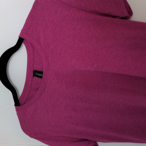 Anvil Size L Pink Lavender Polyester Cotton Rayon Short Sleeved Tee Shirt - Picture 2 of 5